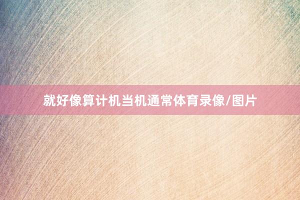 就好像算计机当机通常体育录像/图片