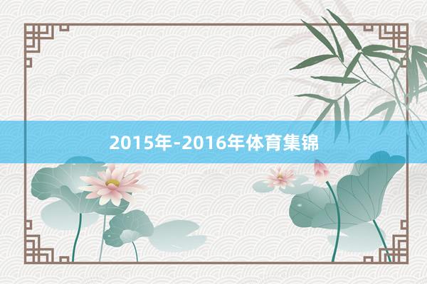2015年-2016年体育集锦