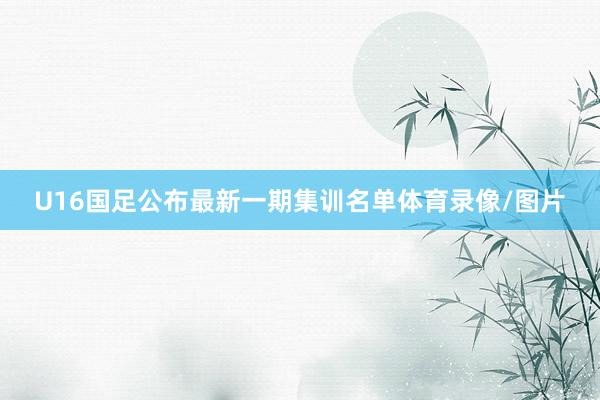U16国足公布最新一期集训名单体育录像/图片
