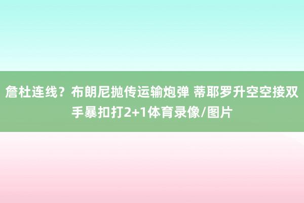 詹杜连线?布朗尼抛传运输炮弹 蒂耶罗升空空接双手暴扣打2+1体育录像/图片