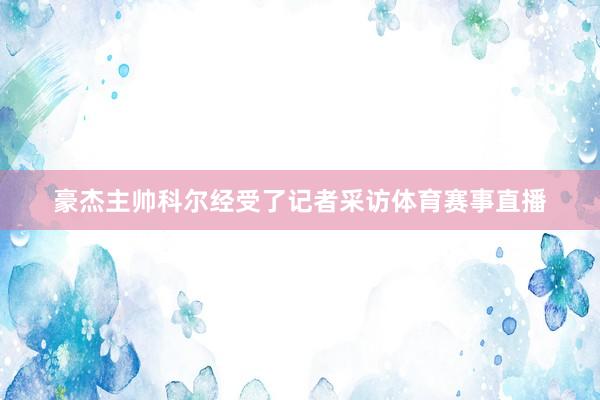 豪杰主帅科尔经受了记者采访体育赛事直播